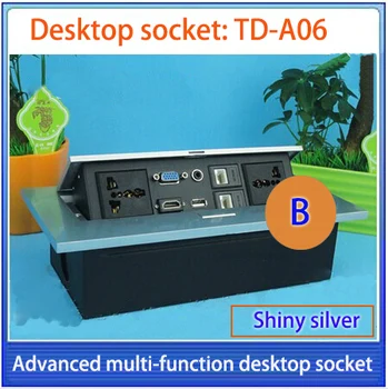 

Tabletop socket /hidden/VGA, 3.5 audio,HD HDMI, USB, network,RJ45 Information outlet box /High-grade desktop socket /TD-A06