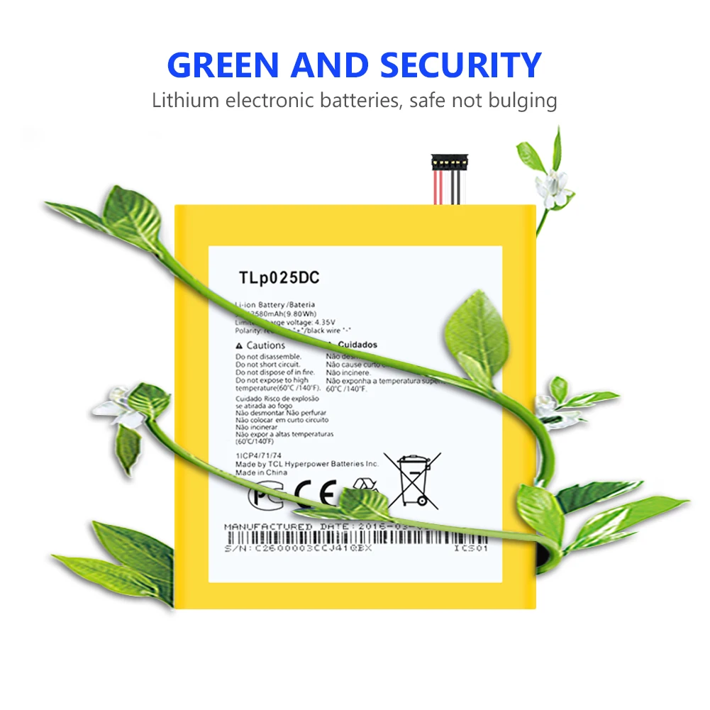 Аккумулятор TLP025DC 2580 мАч для Alcatel One Touch Pixi 4 6 0 8050D две Sim карты 9001A 9001X 9001D TLp025D2 батареи