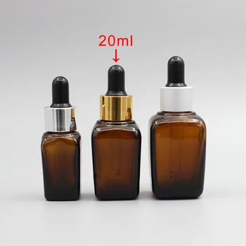 

Wholesale 20ml glass dropper amber bottle ,20ml essential oil glass dropper bottle with black or white head dropper