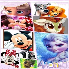 Собака девочка мышь полная дрель квадрат/Круглый Мультфильм 5d алмазная картина Алмазная вышивка Алмазная мозаика вышивка крестиком Daimond Новинка