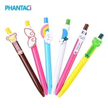 6 шт./лот Kawaii мультфильм шариковые ручки 0,5 мм синий шар ручка для письма Caneta офисные материалы для школы канцелярские принадлежности