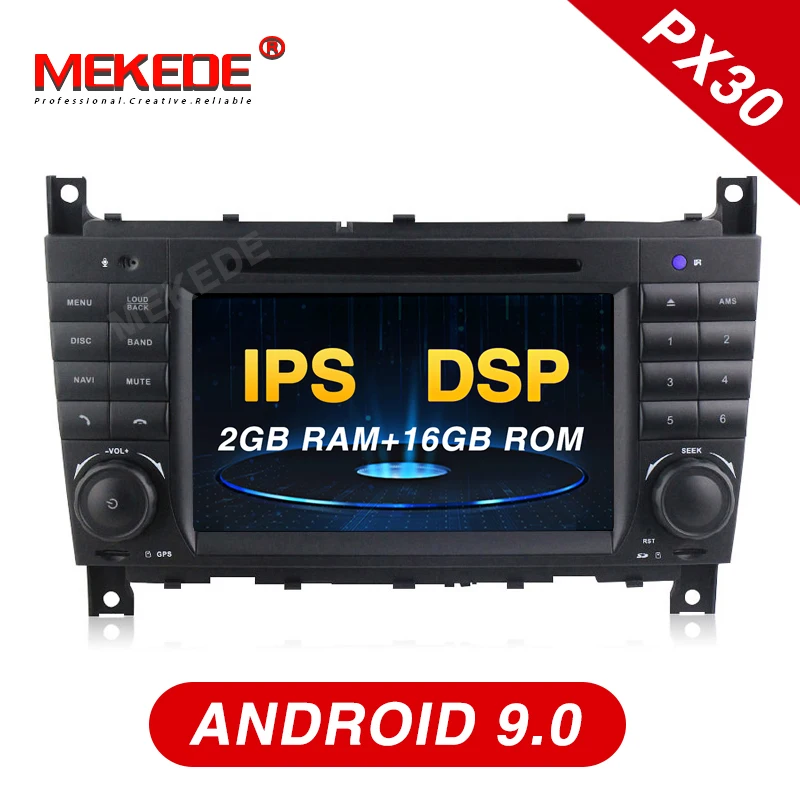 Mekede PX30 IPS DSP android 9 0 автомобильный Радио GPS навигационный плеер для Mercedes/Benz W203 W209 W219 A