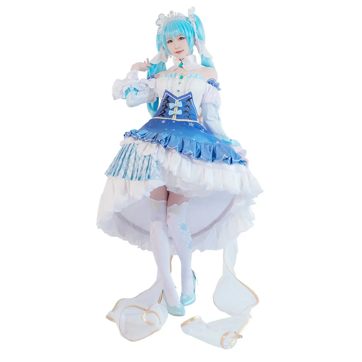 

Hatsune Miku Vocaloid Halloween Costumes For Women Uniform Outfit Anime Cosplay Costume