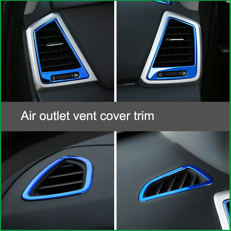 CAR STYLING STAINLESS STEEL AIR VENT OUTLET TRIM COVER STICKER FOR HYUNDAI TUCSON 2015 2016 2017 LHD Interior Auto Parts CAR STYLING STAINLESS STEEL AIR VENT OUTLET TRIM COVER STICKER FOR HYUNDAI TUCSON 2015 2016 2017 LHD Interior Auto Parts