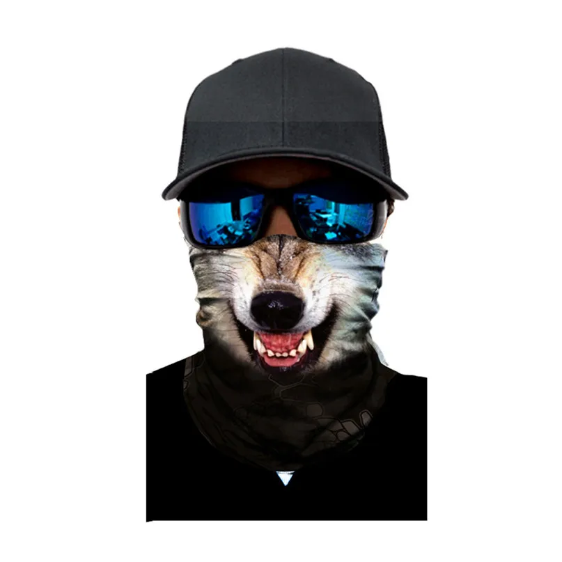 Cute Balaclava Face Mask Cycling Motorcycle Ski Neck Warmer Scarf 3D Animal Magic face mask Men Head Bandana Scarf #3J#F (6)