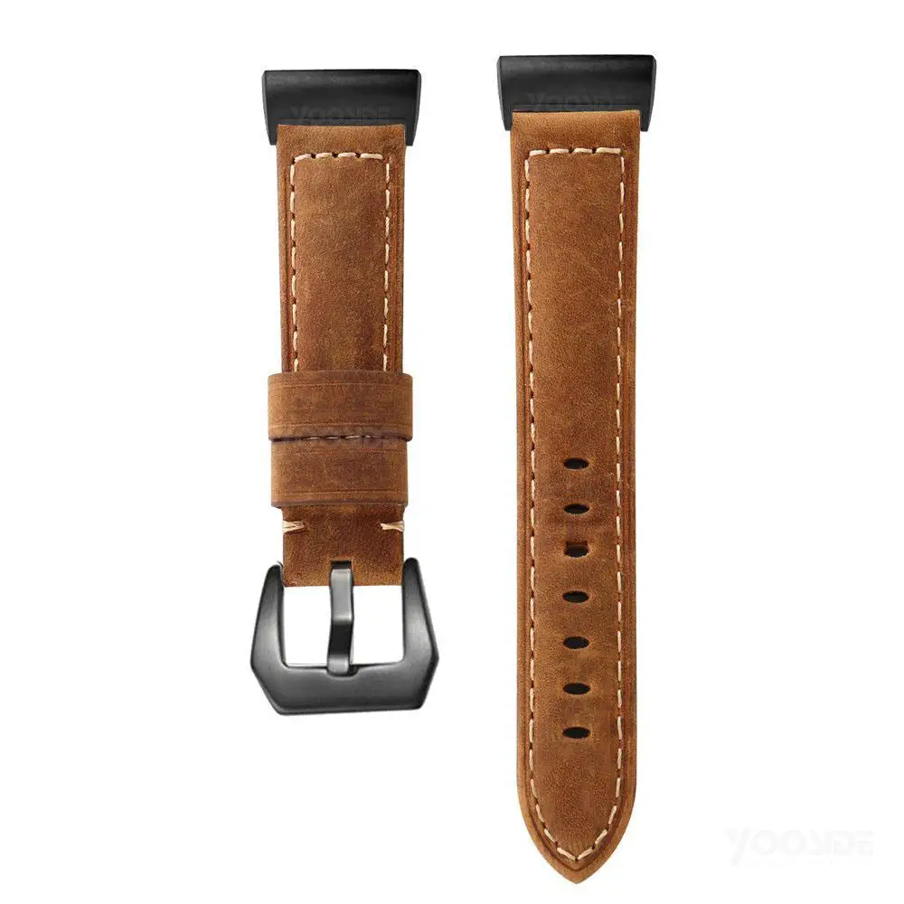 Brown YOOSIDE для Fitbit Charge 3 ремешок из натуральной кожи браслет с металлической застежкой для Fitbit Charge 3/Charge 3 SE - Цвет: Brown