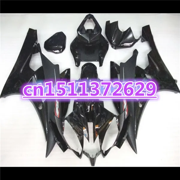 Bo Yzf-R6 Carenatura Kit Per Yzf-R6 06-07 Yzf R6 06 07 All Black Yzf 600 R6 2006 2007 Carenatura Set Carrozzeria Abs