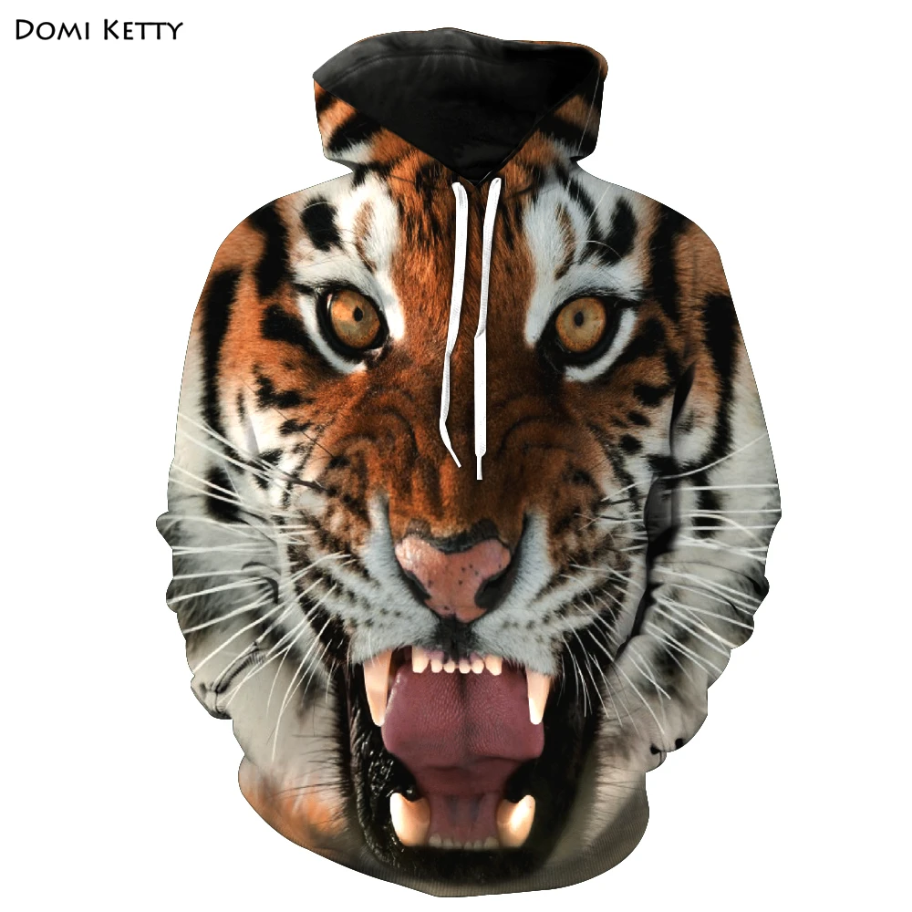 

Domi ketty boys girls hoodies clothes 3D print tiger animals children long sleeve sweatshirts kids baby casual outwear tops