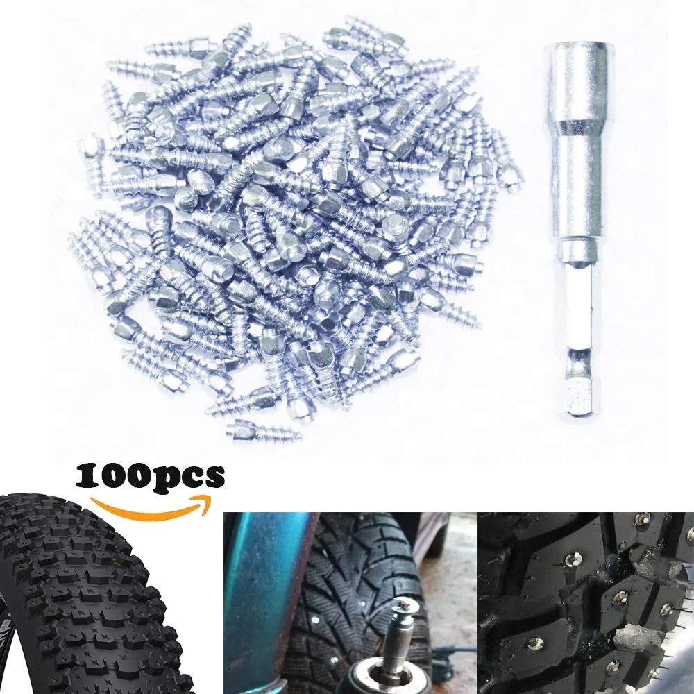 100pcs 12mm Screw Car Tires Studs Snow Spikes Wheel Tyre Pernos de