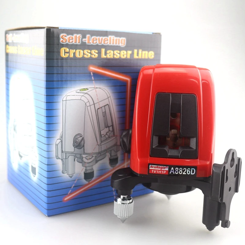 ACUANGLE A8826D 2 Red Lines 1 Point Laser Level Tape Measure 360 degree