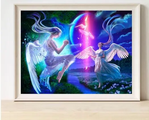 

new DIY 5D Diamond Mosaic Handmade Diamond Painting square Cross Stitch Kits Diamond Embroidery Moonlight view needlework