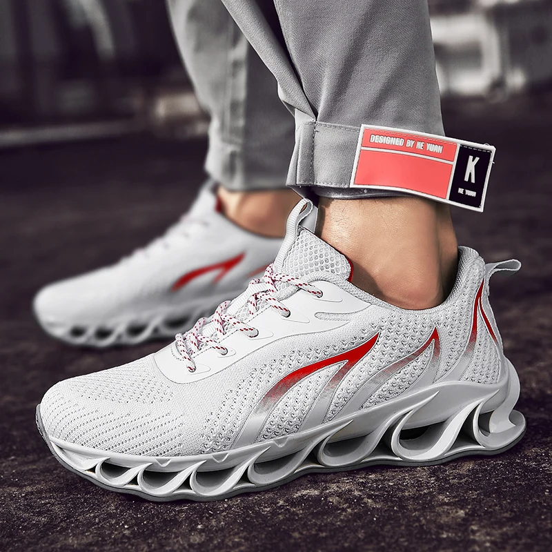 

Original Men Shoes Sneakers 2018 Keep Running Sport Shoes Woman Red Breathable Sport Racer Men's Shoes On The Run Cushioning
