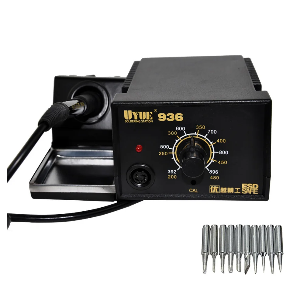 NEW UYUE 936 Constant Temperature 60W Electronic Soldering Iron Set SMD Soldering Station Digital Solder Iron +10pcs iron tips