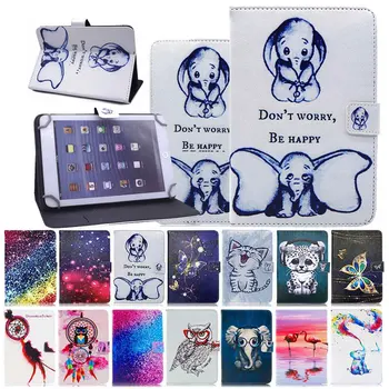 

Universal Case Cover for 9.7 10 10.1 inch Tablet PC for iPad Samsung Lenovo ASUS Cube Alcatel Cartoon Print Leather Stand Cover