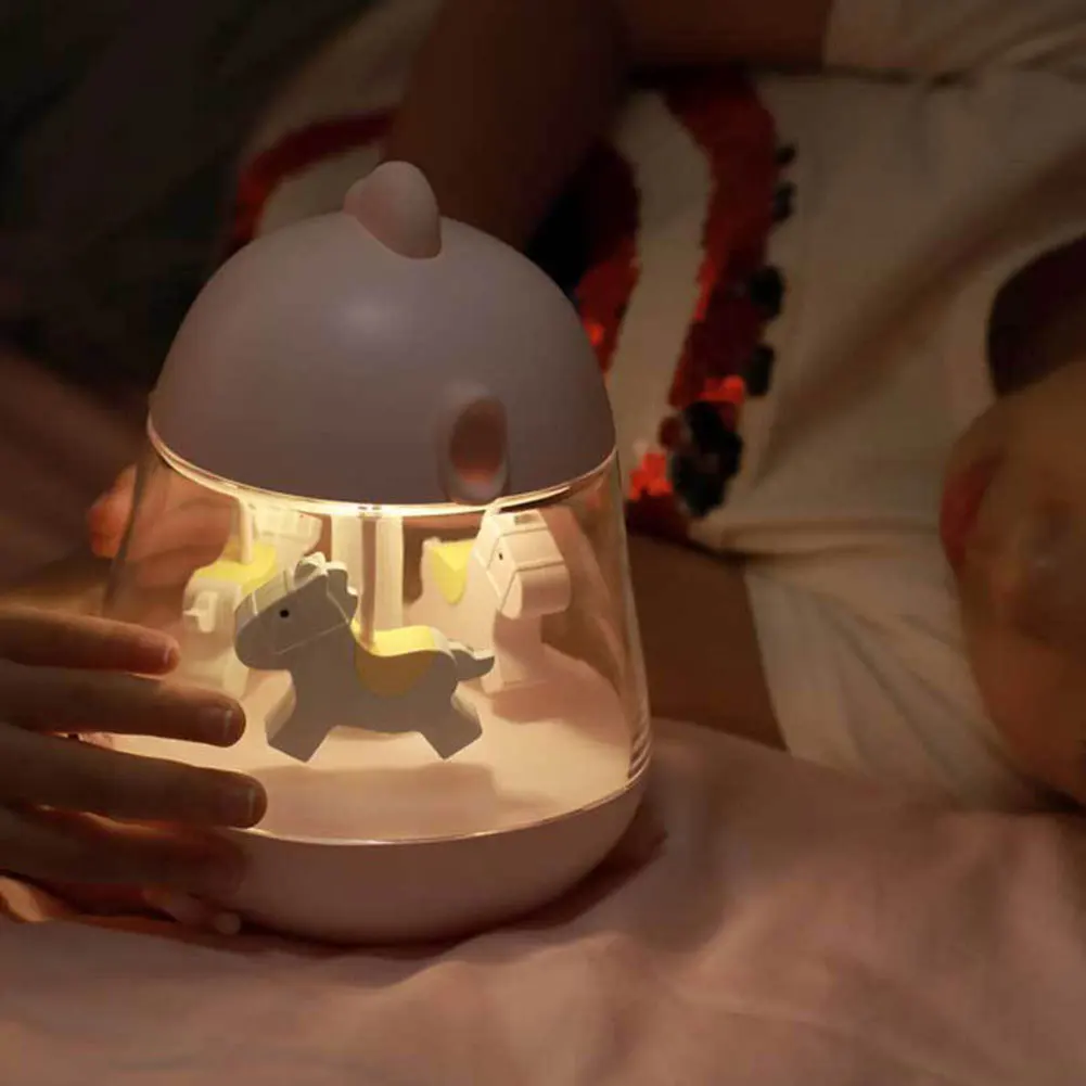 

Newest Carousel Music Night Light Cartoon Night Lamp for Bedroom Home Decorations