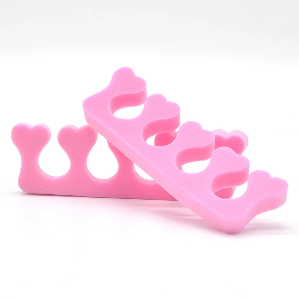 

2 Pcs / Pack cotton Soft Form Toe Separator / Finger Spacer For Manicure Pedicure Nail Tool Flexible Soft cotton Random Color