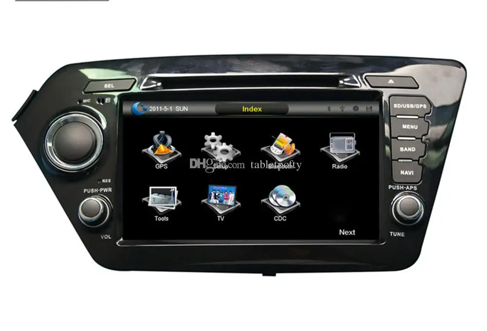 

8" in-dash Car DVD player with GPS(optional),USB/SD,AUX,BT/TV,audio Radio stereo,car multimedia headunit for KIA K2 2011 2012