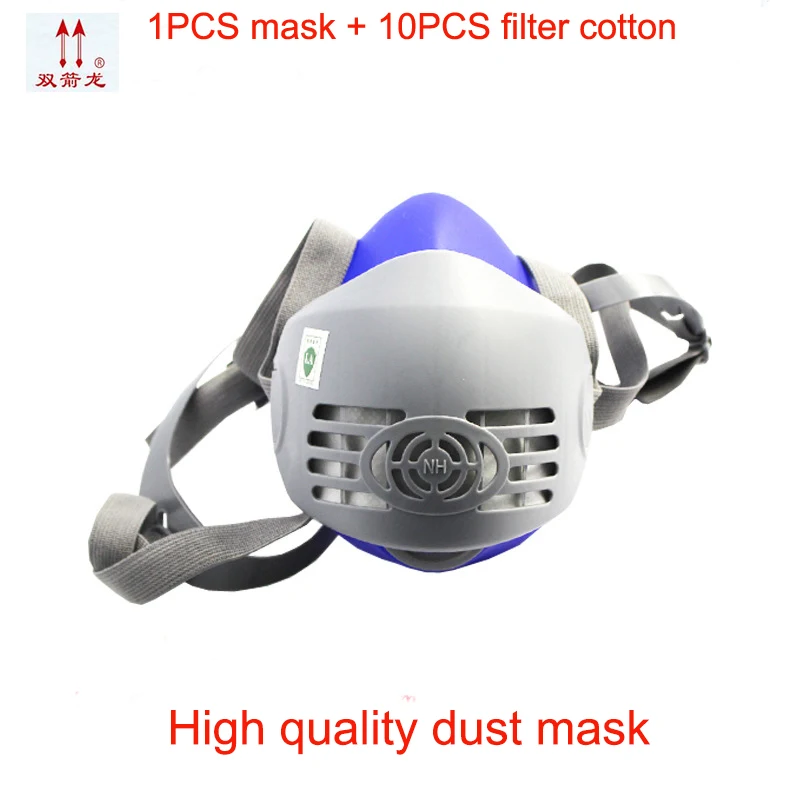 Классический стиль респиратор маски высокого качества Силикагель профессии Респиратор маска конфигурации 10 шт. фильтр хлопок Маска