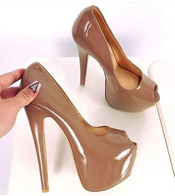 Peep Toe Pumps Super High 16cm Woman Dress Shoes Shallow Slip on Party Weding Heels|Women's Pumps| - AliExpress