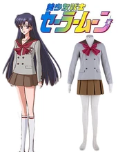 Envío Libre Sailor Moon Sailor Mars Rei Hino de Cristal de Invierno Uniforme Escolar Cosplay del Anime