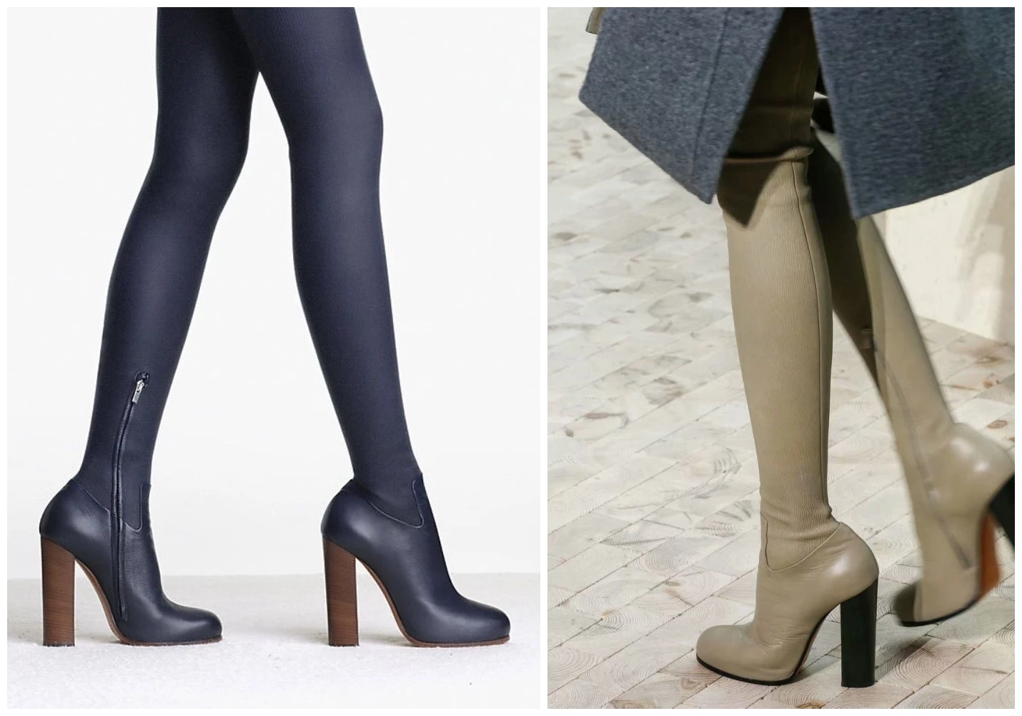 

2018 Women Winter Boots Warm New Genuine Leather Boots Elastic Knee High Boots Thigh High Boots For Women's Shoes Botas Mujer