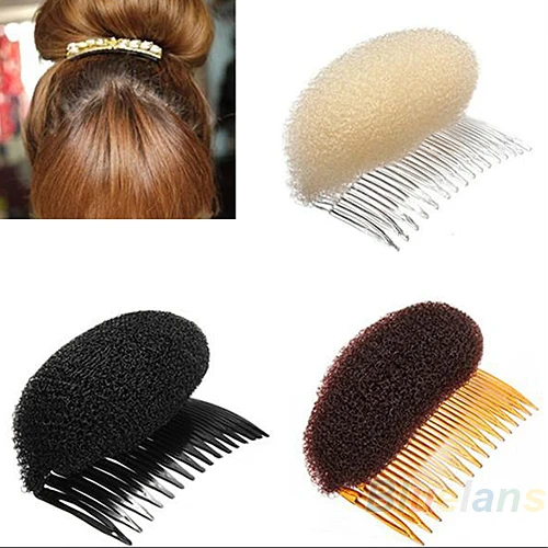 

500pcs/lot Hair Styler Volume Bouffant Beehive Shaper Roller Bumpits Bump Foam On Clear Comb Accessories