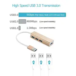 USB3.0 концентратор адаптер док 4 порта мульти-USB разветвитель концентратор Высокоскоростной расширитель