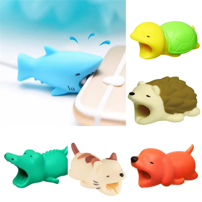 100 Pcs Cute Animal bite Lovely Anti-Break USB
