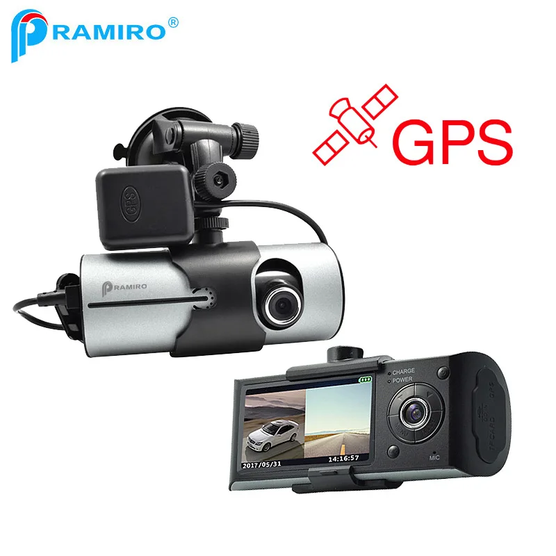PRAMIRO Vehicle mounted Car DVR with double cameras Front 140 degree