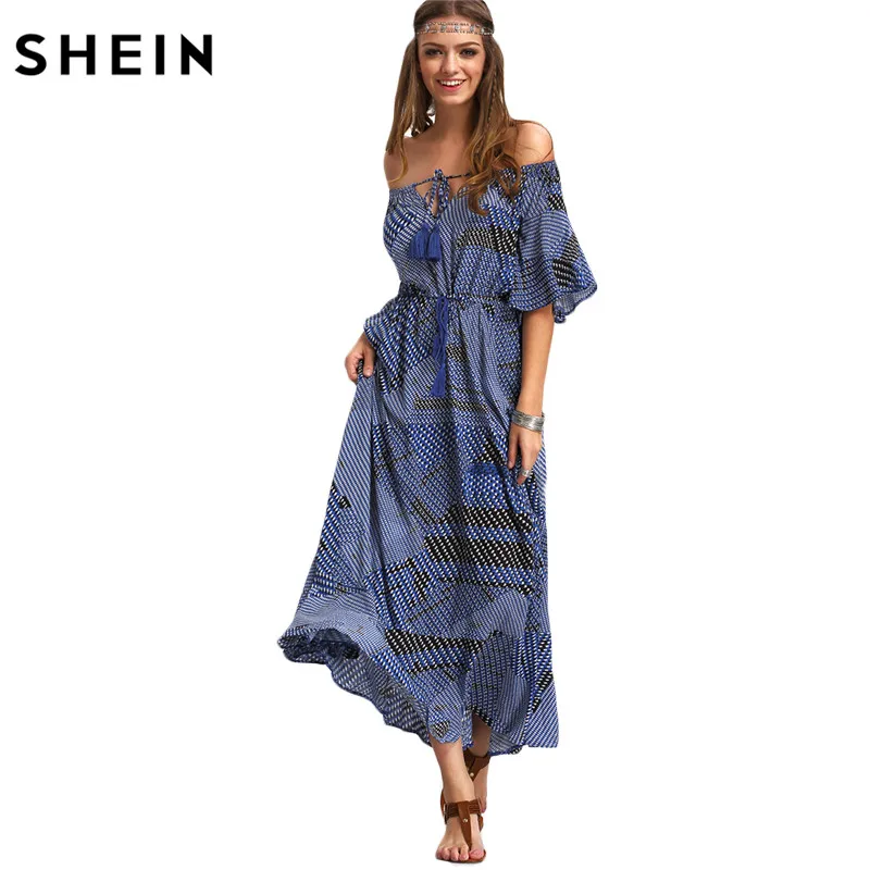 SHEIN Ladies font b Dresses b font 2016 Summer New Arrival font b Vintage b font