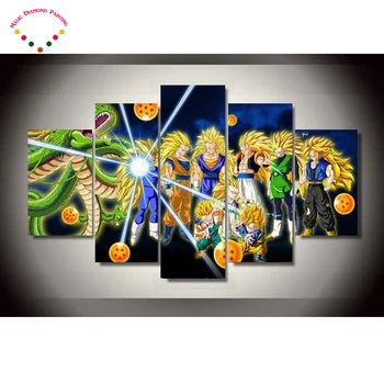 

5pcs DIY 5d diamond embroidery Cartoon animation diamond painting Cross Stitch full square/Round Rhinestone mosaic decoration