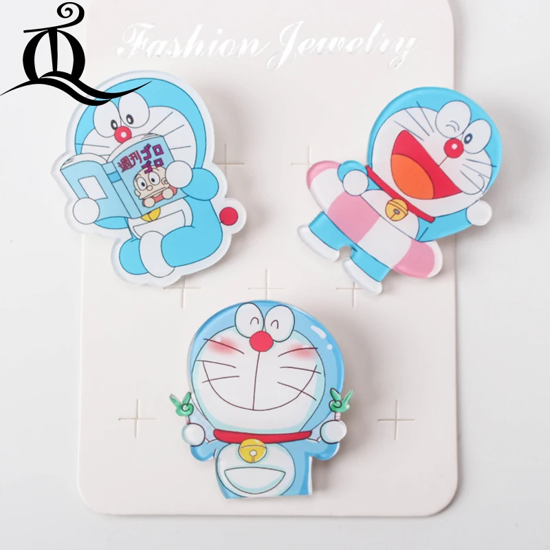 1 шт микс с принтом дораемон цельный акриловые значки Kawaii эмблемы на рюкзак