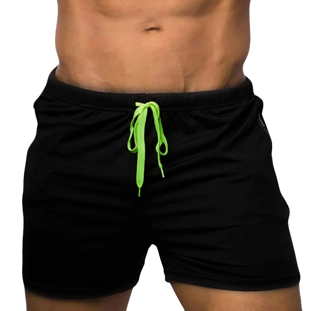 Для мужчин одежда для купания, купальный спортивные пляжные быстросохнущие сплошные Цвет короткие брюки шорты Купальники Мужские Шорты для купания Мужская одежда для пляжа
