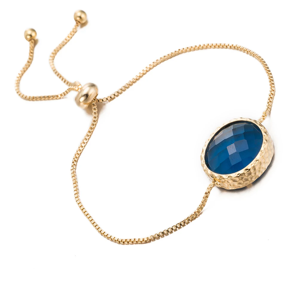 Розовый зеленый овальный стеклянный браслет Drusy Kate Искусственный горный