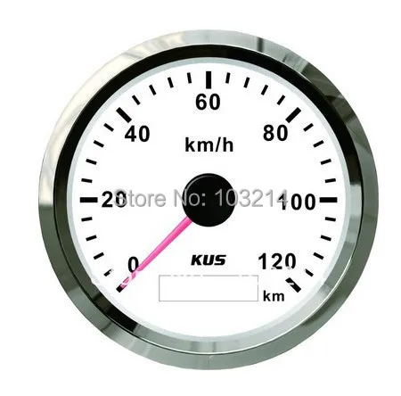 85 мм GPS Спидометр GPS Speedo 0-120 км/ч с ответным антенны белый Лицевая панель для автомобиля универсальный мотоцикл
