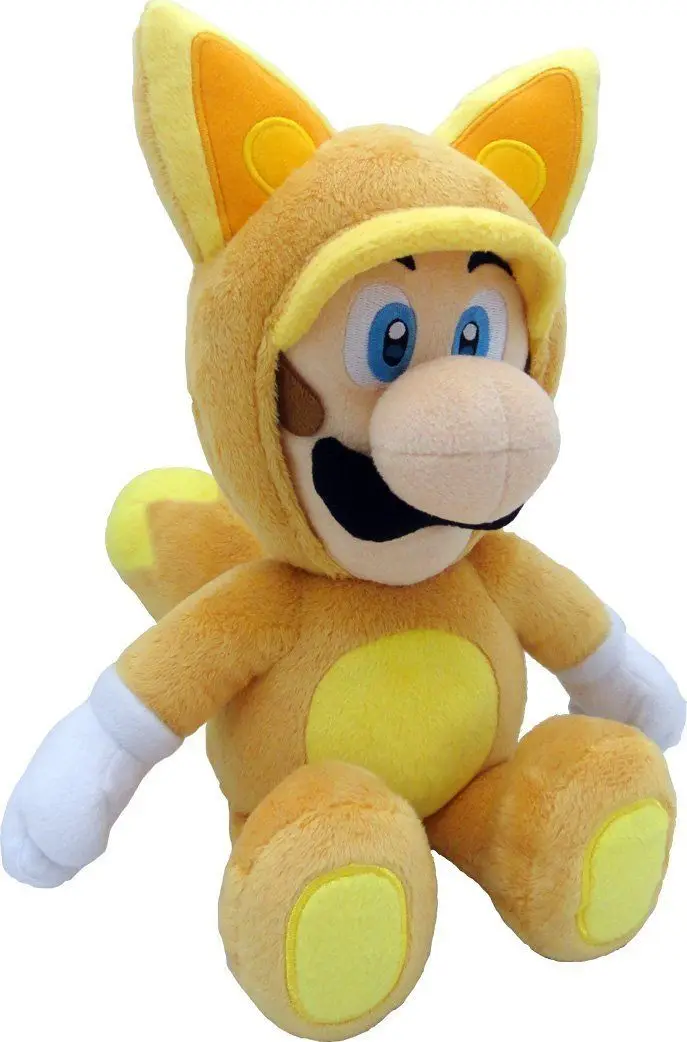 Nuevo Super Mario Fox Luigi sentado Kitsune muñeco de Peluche suave 10 \ Nuevo Super Mario Fox Luigi sentado Kitsune muñeco de Peluche suave 10 \