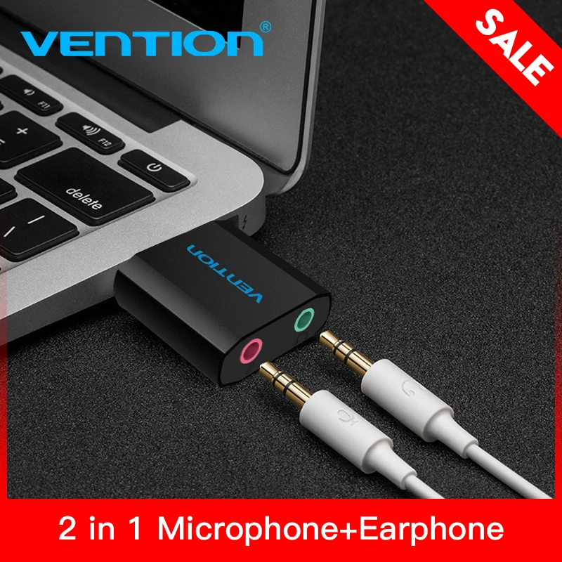 Vention Mini External USB Sound Card USB To 3.5mm headphone Adapter