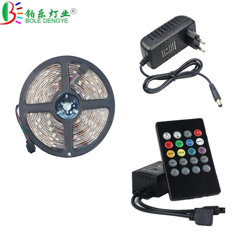 5m 10m 15m 20m RGB2835 LED strip light SMD ribbon tape full set+IR music controller +power adapter | Лампы и освещение