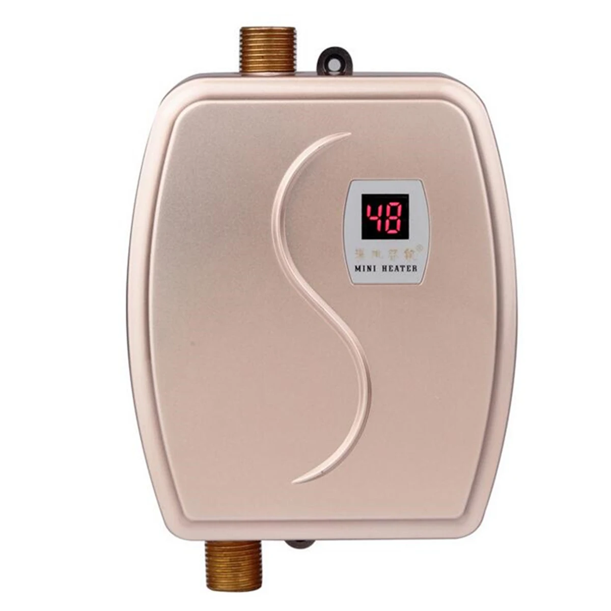 3800 Вт/3400 Вт Электрический водонагреватель мгновенный безрезервуарный водонагреватель 220 В 3.8квт температурный дисплей Отопление душ Универсальный - Цвет: Gold 3800W