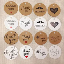 100 шт 3 см круглая крафт-бумага подарочная этикетка бирки ручной работы Закладка Свадьба День Рождения декоративные конфеты бумажная карта