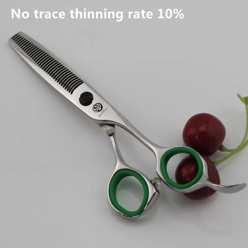 Purple Dragon 6 inch Hair Scissors Professional No Trace Barber Hair