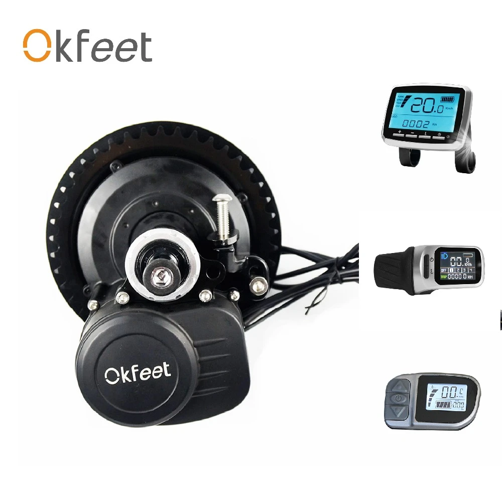 okfeet free custum tax TSDZ2 mid drive motor e bike kit 48V 500W