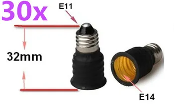 

Free Shipping 6/Lot E11 to E14 adapter E11-E14 Lamp Base Socket Adapter LED Light bulb base lamp Holder Converter