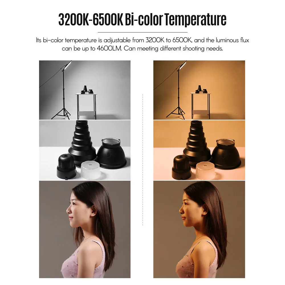 NiceFoto SL 500A ультра тонкий двухцветный светодиодный свет для видеосъемки 3200 K 6500