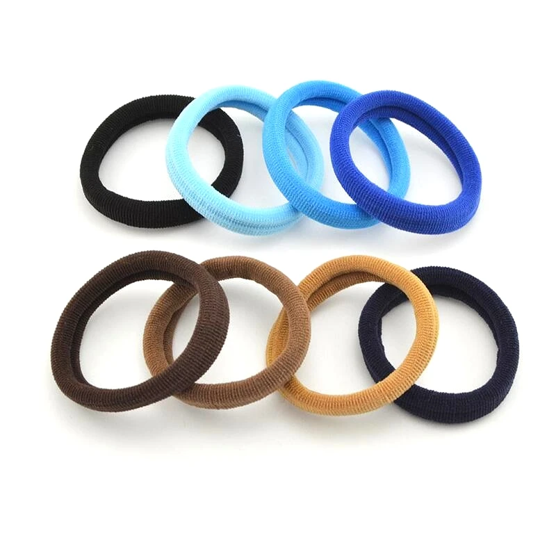 100 Pcs/Lot 5 Cm Rubber Band Gum Hair Coffee Blue Hair Bands Black Hair