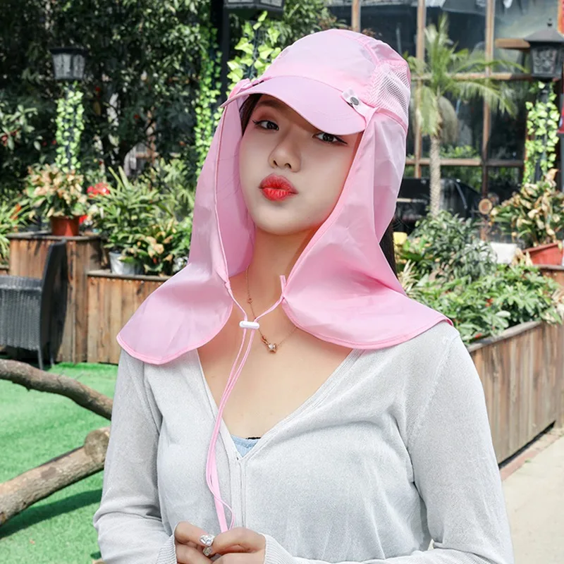 

Outdoor Flap Caps Quick Dry Sunshade Breathable Foldable Detachable Ear Neck Cover Baseball Running Cap Sportswear Accessories