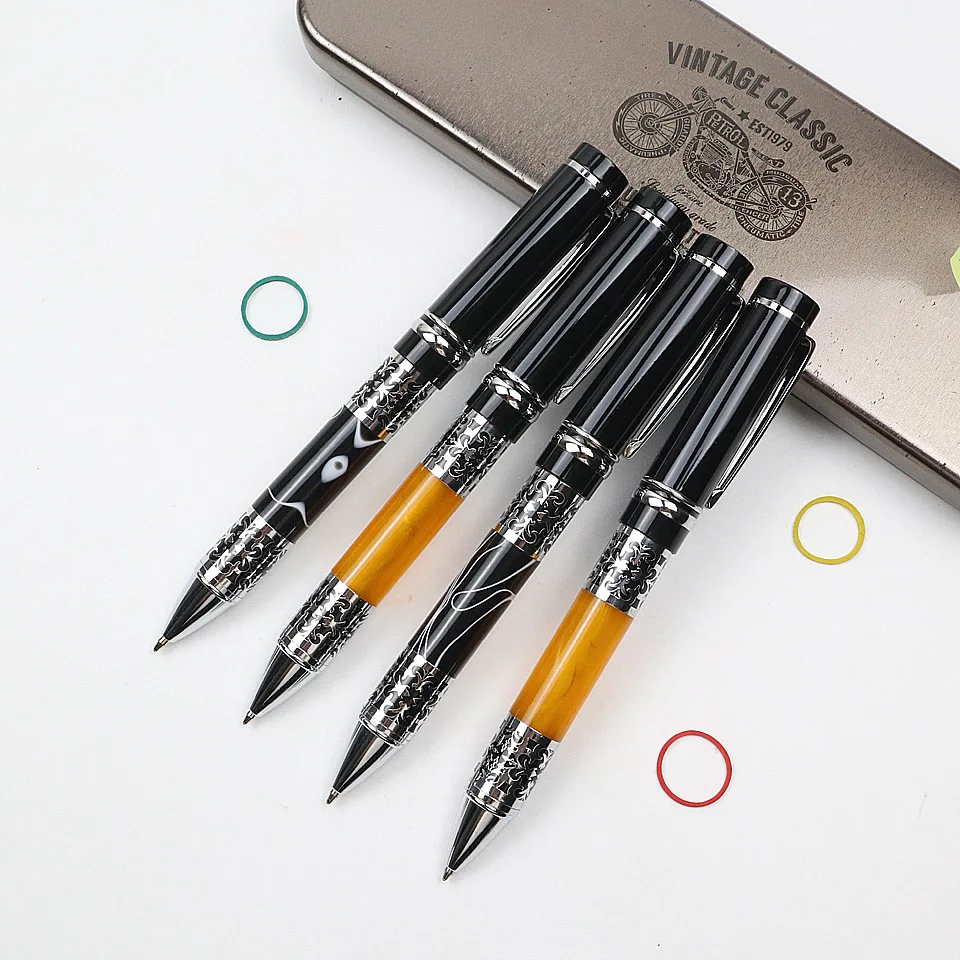 High Quality Brand Metal Roller Pen Luxury Ballpoint Pen 1.0mm Blue