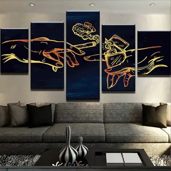 

5P Wall decor posters and prints canvas painting THE CREATION CANVAS SET Abstract painting for Valentine's Day gift