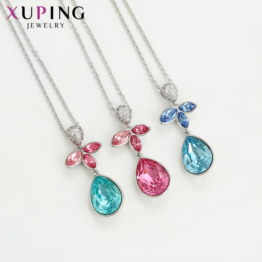 Xuping ювелирные изделия Модные Классические кристаллы подвеска ожерелья в