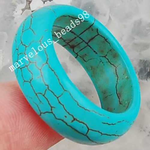 

Free shipping Fashion Jewelry Blue Howlite Ring 11" MC1756